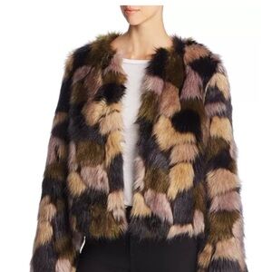 Multicolor Faux Fur Jacket